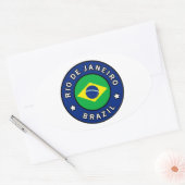 Rio de Janeiro Brazilië Ovale Sticker (Envelop)