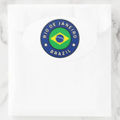 Rio de Janeiro Brazilië Ovale Sticker (Tas)