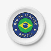 Rio de Janeiro Brazilië Papieren Bordje (Voorkant)