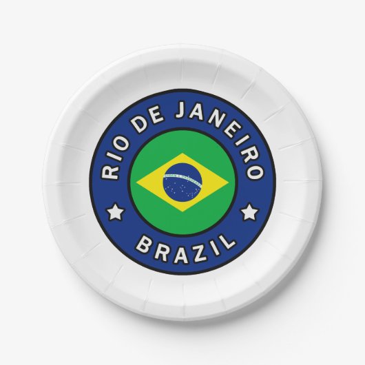 Rio de Janeiro Brazilië Papieren Bordje (Voorkant)