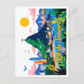Rio de Janeiro Brazilië Pop Kunst Reizen Illustrat Briefkaart (Voorkant)