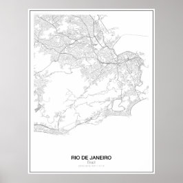 Rio de Janeiro, Brazilië, Poster van de minimalist