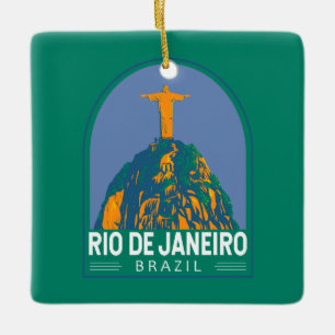 Rio de Janeiro Brazilië Reis Kunst Vintage Keramisch Ornament