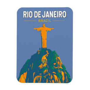 Rio de Janeiro Brazilië Reis Kunst Vintage Magneet