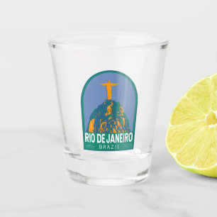 Rio de Janeiro Brazilië Reis Kunst Vintage Shot Glas