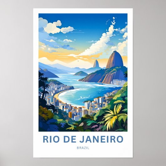 Rio de Janeiro Brazilië Reisprint Poster (Voorkant)