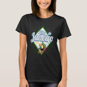 Rio de Janeiro Brazilië Retro Toucan Holiday T-shirt