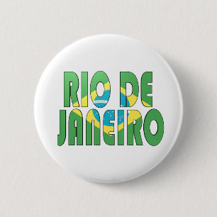 Rio de Janeiro, Brazilië Ronde Button 5,7 Cm