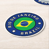 Rio de Janeiro Brazilië Ronde Kartonnen Onderzetter (Gebogen)