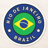 Rio de Janeiro Brazilië Ronde Kartonnen Onderzetter (Voorkant)