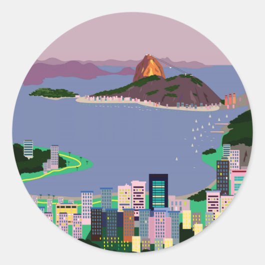 Rio de Janeiro - BRAZILIË Ronde Sticker (Voorkant)