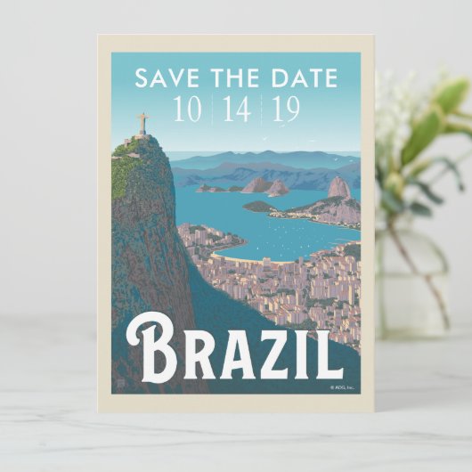 Rio de Janeiro, Brazilië | Save the date (Staand voorkant)