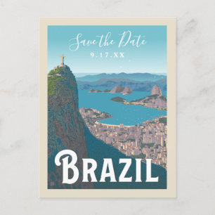 Rio de Janeiro, Brazilië   Save the date Uitnodiging Briefkaart