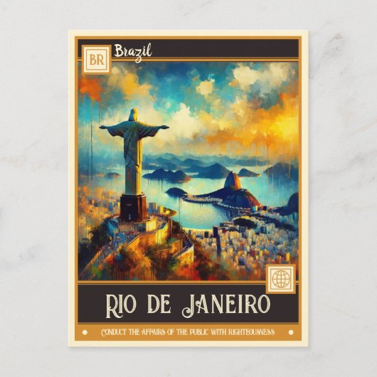 Rio de Janeiro, Brazilië |  schilderij Briefkaart (Voorkant)