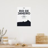 Rio de Janeiro, Brazilië | Stadscoördinaten Poster (Keuken)