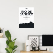 Rio de Janeiro, Brazilië | Stadscoördinaten Poster (Thuiskantoor)