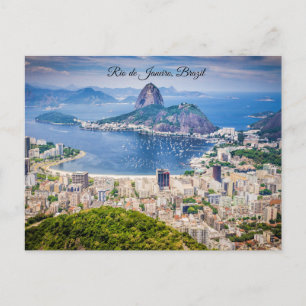 Rio de Janeiro, Brazilië stadsgezicht Briefkaart