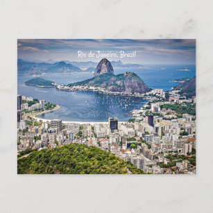 Rio de Janeiro, Brazilië stadsgezicht Briefkaart