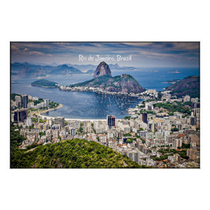 Rio de Janeiro, Brazilië stadsgezicht Perfect Poster
