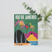 Rio De Janeiro, Brazilië, strand scenholiday brief Briefkaart (Staand voorkant)