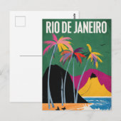 Rio De Janeiro, Brazilië, strand scenholiday brief Briefkaart (Voorkant / Achterkant)