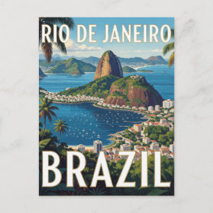 Rio de Janeiro Brazilië Sugarloaf Kustontsnapping Briefkaart