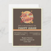 Rio de Janeiro Brazilië thema feest uitnodiging (Voorkant / Achterkant)