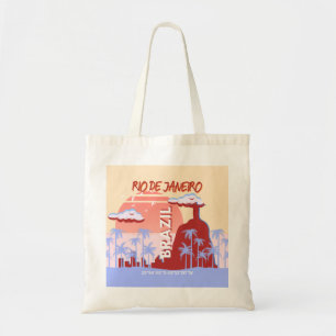 Rio de Janeiro Brazilië Travel Art Retro Poster Tote Bag
