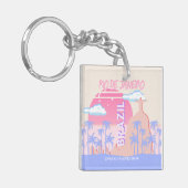 Rio de Janeiro Brazilië Travel Art Sleutelhanger (Voorkant Links)