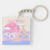 Rio de Janeiro Brazilië Travel Art Sleutelhanger (Achterkant)