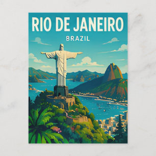 Rio de Janeiro Brazilië Tropische Kustlijn Ontsnap Briefkaart