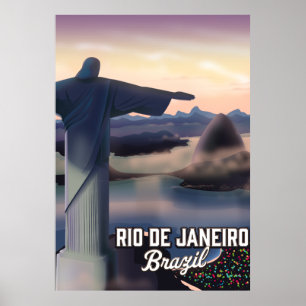 Rio De Janeiro Brazilië vervoert poster. Poster
