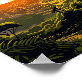 Rio de Janeiro Brazilië vintage reisillustratie Poster (Hoek)