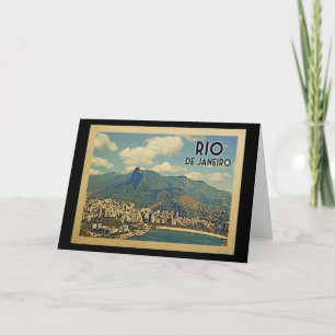 Rio De Janeiro Brazilië - Vintage Travel Kaart