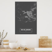 Rio de Janeiro, Brazilië (zwart wit) Poster (Keuken)