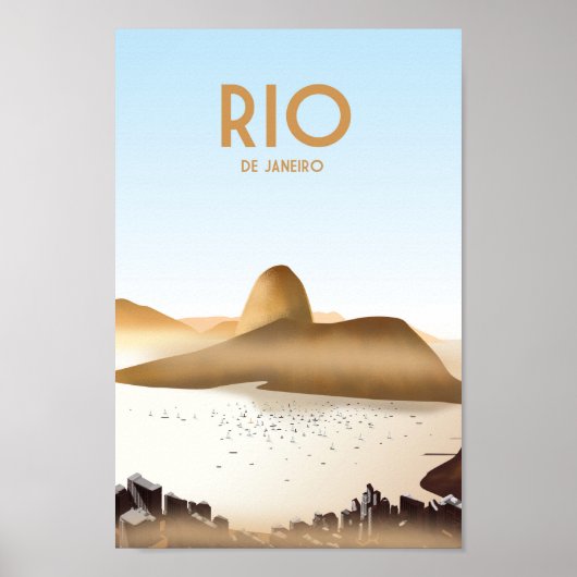 Rio de janeiro BraziliëTravel Poster copa cabana (Voorkant)