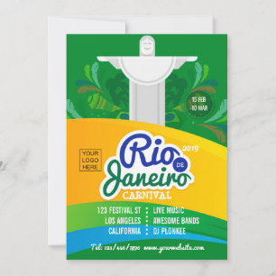 Rio de Janeiro Carnaval aangepaste logo en foto