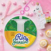 Rio de Janeiro Carnaval aangepaste logo Papieren Bordje (Feest)