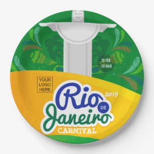 Rio de Janeiro Carnaval aangepaste logo Papieren Bordje