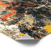 Rio de Janeiro Christ the Redeemer Abstract Drip Poster (Hoek)