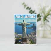 Rio de Janeiro Christus de Verlosser Briefkaart (Staand voorkant)