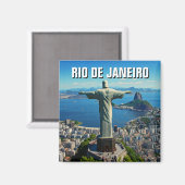 Rio de Janeiro Christus de Verlosser Magneet (Voorkant / Achterkant)