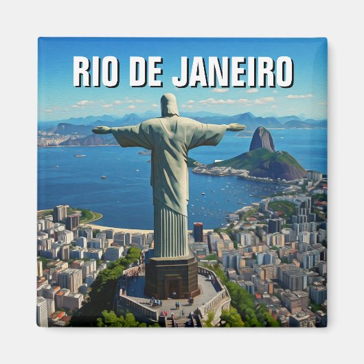 Rio de Janeiro Christus de Verlosser Magneet (Voorkant)
