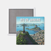 Rio de Janeiro Christus de Verlosser Magneet (Voorkant / Achterkant)
