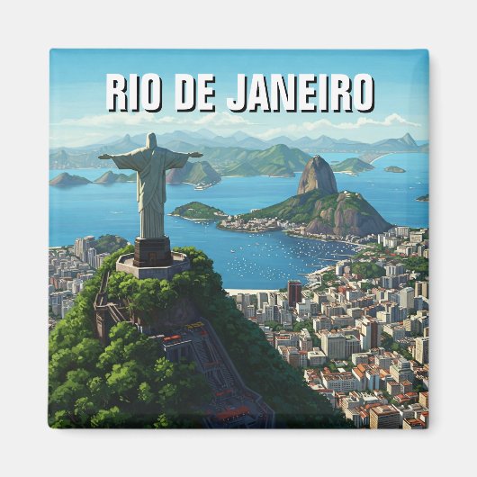 Rio de Janeiro Christus de Verlosser Magneet (Voorkant)