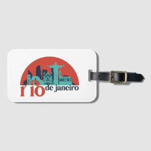 Rio de Janeiro City Skyline Cityscape Bagagelabel