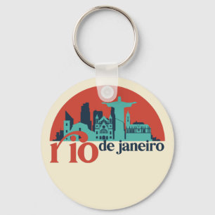 Rio de Janeiro City Skyline  Cityscape Sleutelhanger