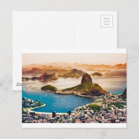 Rio De Janeiro Cityscape Uitzicht Briefkaart (Voorkant / Achterkant)