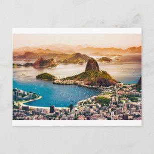 Rio De Janeiro Cityscape Uitzicht Briefkaart