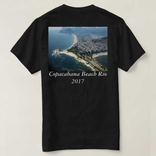 Rio de Janeiro Copacabana Beach 2017 Fotoontwerp T-shirt (Design achterkant)